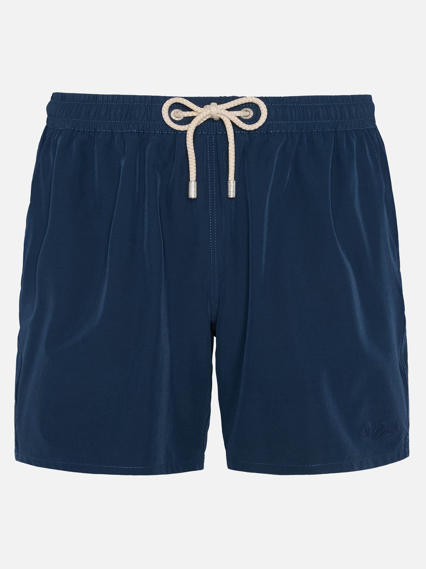 Navy blue Comfort swim shorts  with St. Barth embroidery