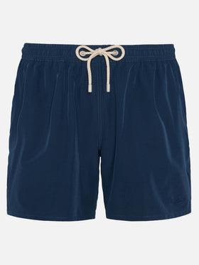 Navy blue Comfort swim shorts  with St. Barth embroidery