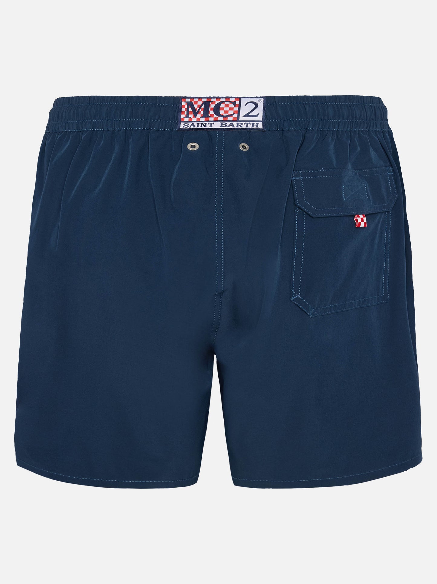 Navy blue Comfort swim shorts  with St. Barth embroidery