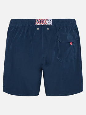 Navy blue Comfort swim shorts  with St. Barth embroidery