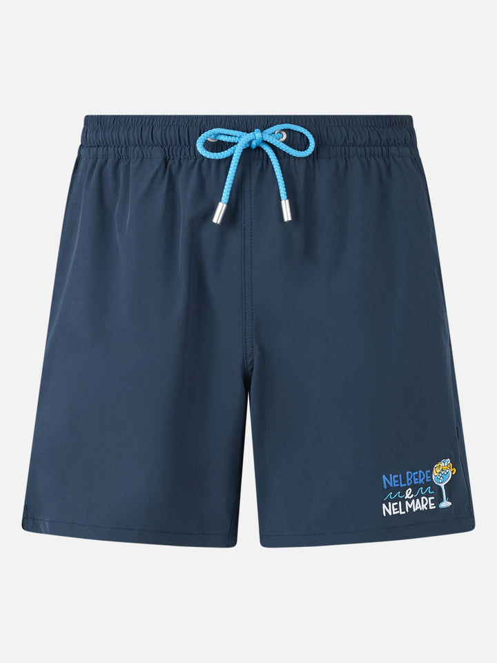 Man Comfort swim shorts with Nel bere e nel mare embroidery | INSULTI LUMINOSI SPECIAL EDITION - MC2 Saint Barth