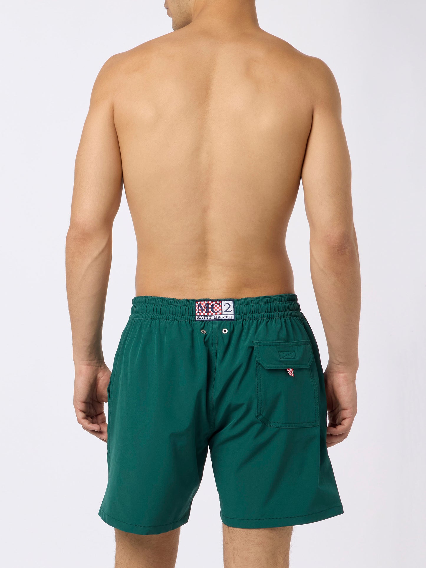 Classic stretch Comfort swim shorts with Forte dei Drammi embroidery | INSULTI LUMINOSI SPECIAL EDITION - MC2 Saint Barth