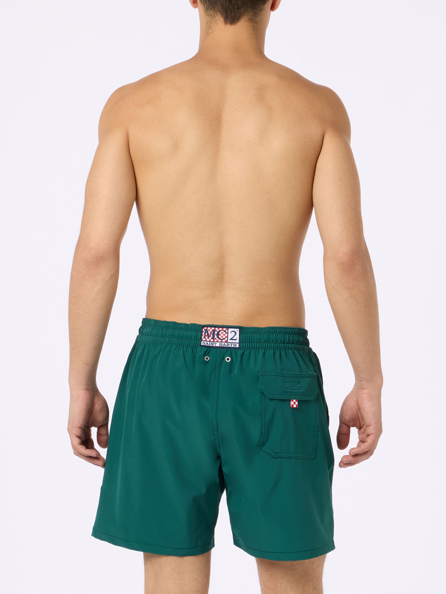 Classic stretch Comfort swim shorts with Forte dei Drammi embroidery | INSULTI LUMINOSI SPECIAL EDITION - MC2 Saint Barth