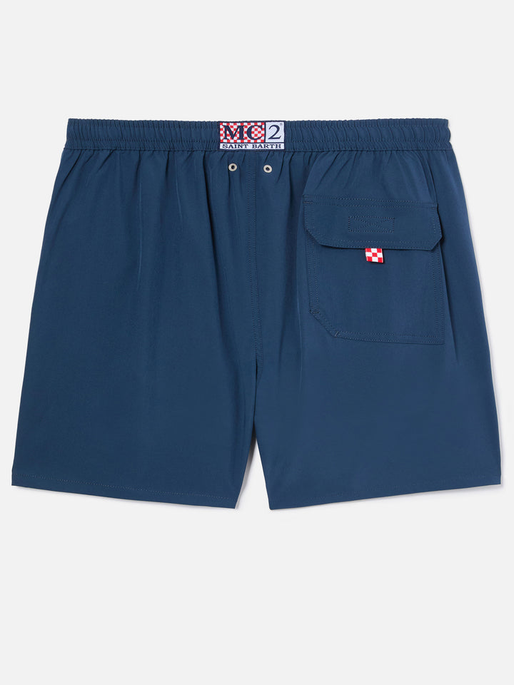 Comfort swim shorts in blue with Sapore di Mare embroidery | Special Edition
