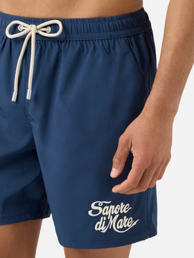 Comfort swim shorts in blue with Sapore di Mare embroidery | Special Edition