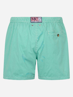 Man Comfort Light swim shorts with gingham print - MC2 Saint Barth