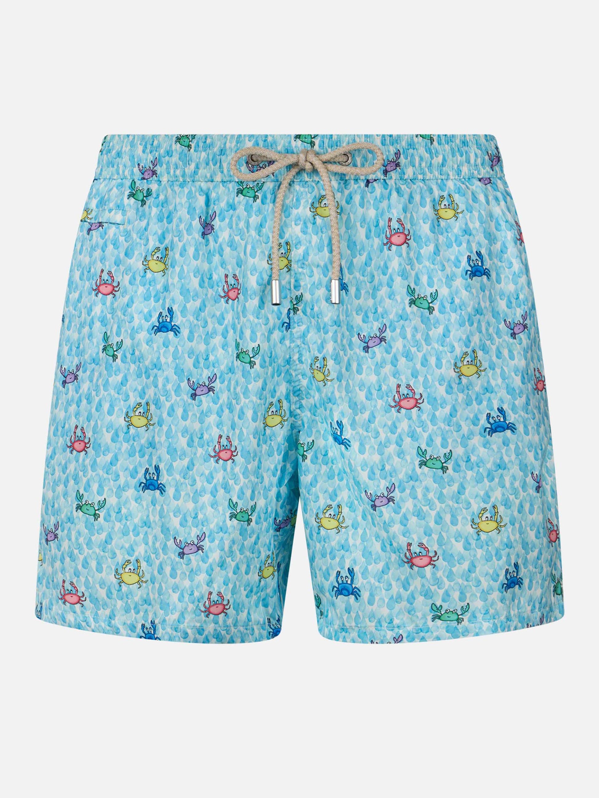 Comfort Light classic stretch swim shorts with crabs print - MC2 Saint Barth