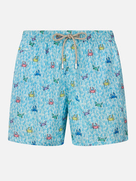 Comfort Light classic stretch swim shorts with crabs print - MC2 Saint Barth