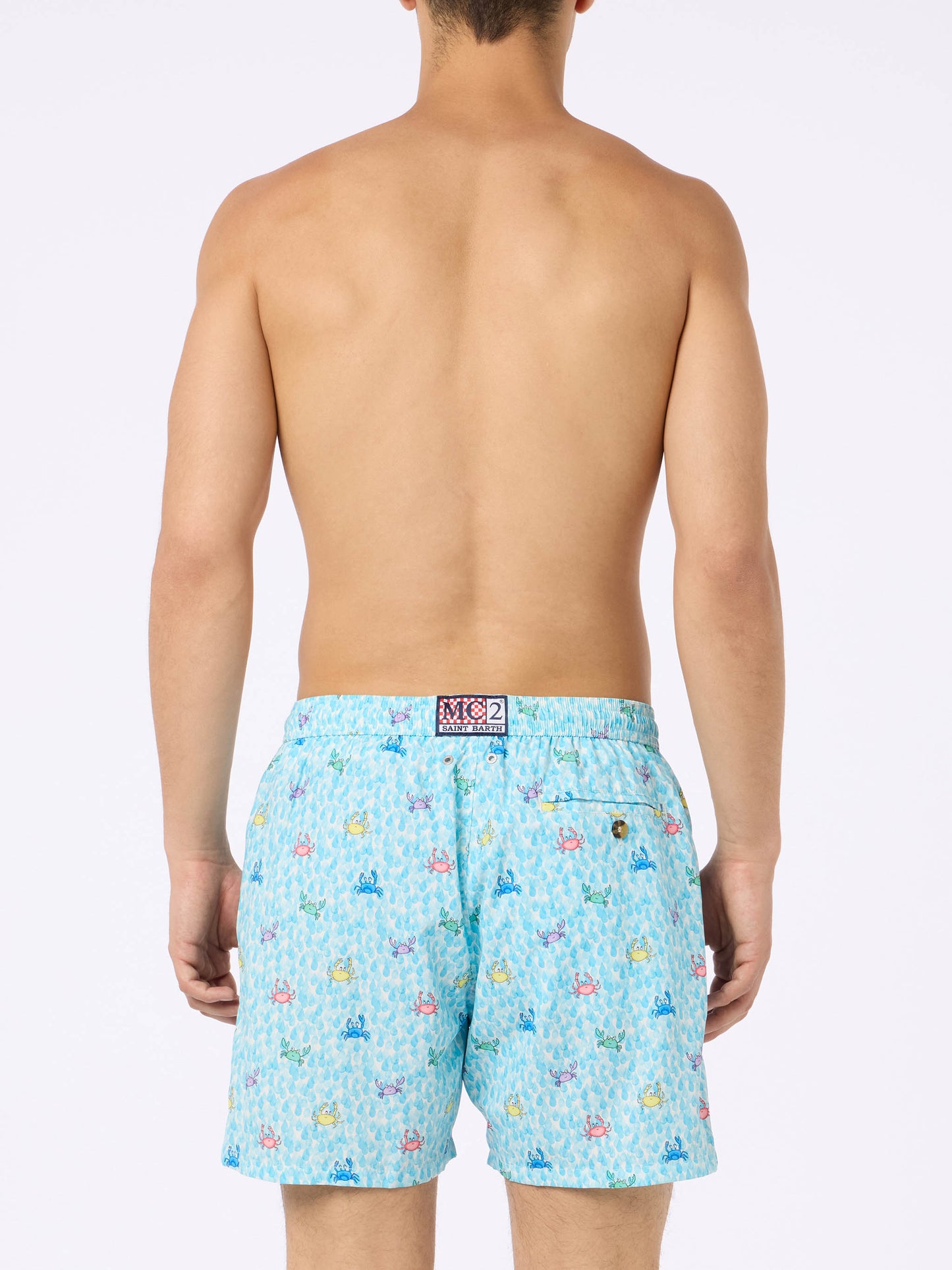 Comfort Light classic stretch swim shorts with crabs print - MC2 Saint Barth