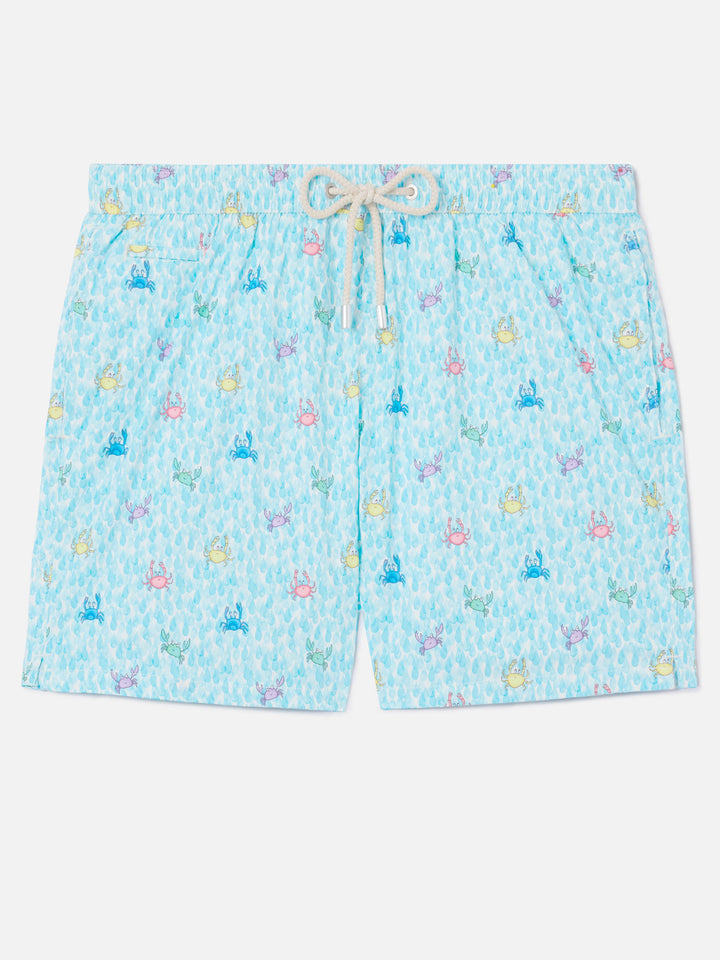 Costume classico elasticizzato Comfort Light con stampa granchi