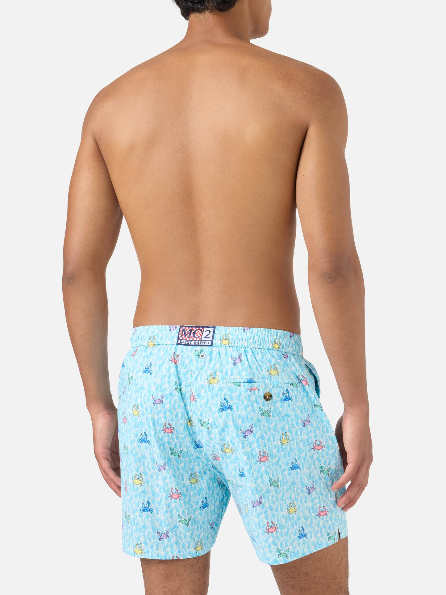 Costume classico elasticizzato Comfort Light con stampa granchi