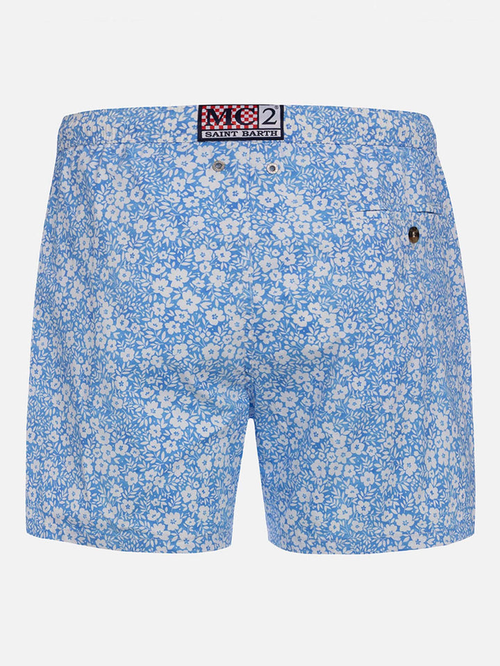 Klassische Comfort Light Stretch-Badeshorts mit Blumenprint 