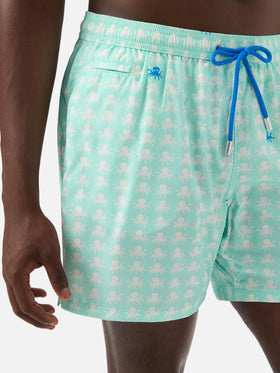 Costume classico elasticizzato Comfort Light con stampa polpo