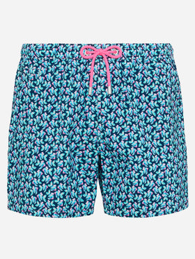 Comfort Light Badeshorts mit Fisch-Print