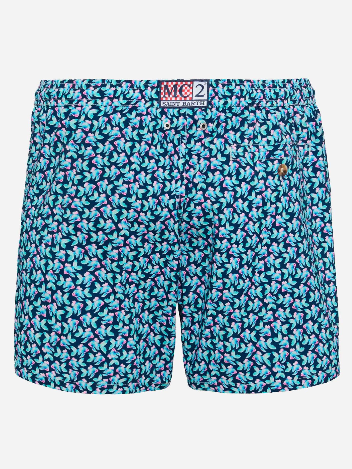 Comfort Light Badeshorts mit Fisch-Print