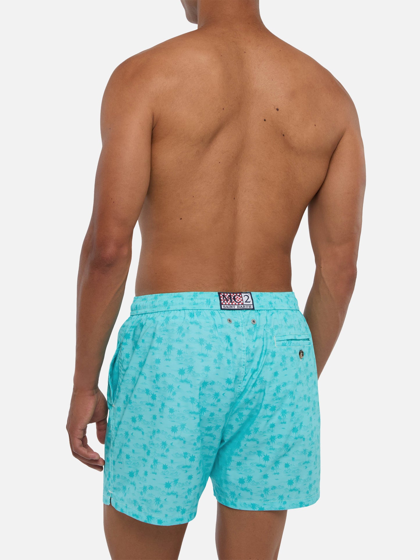 Comfort Light swim shorts with hawaiian print