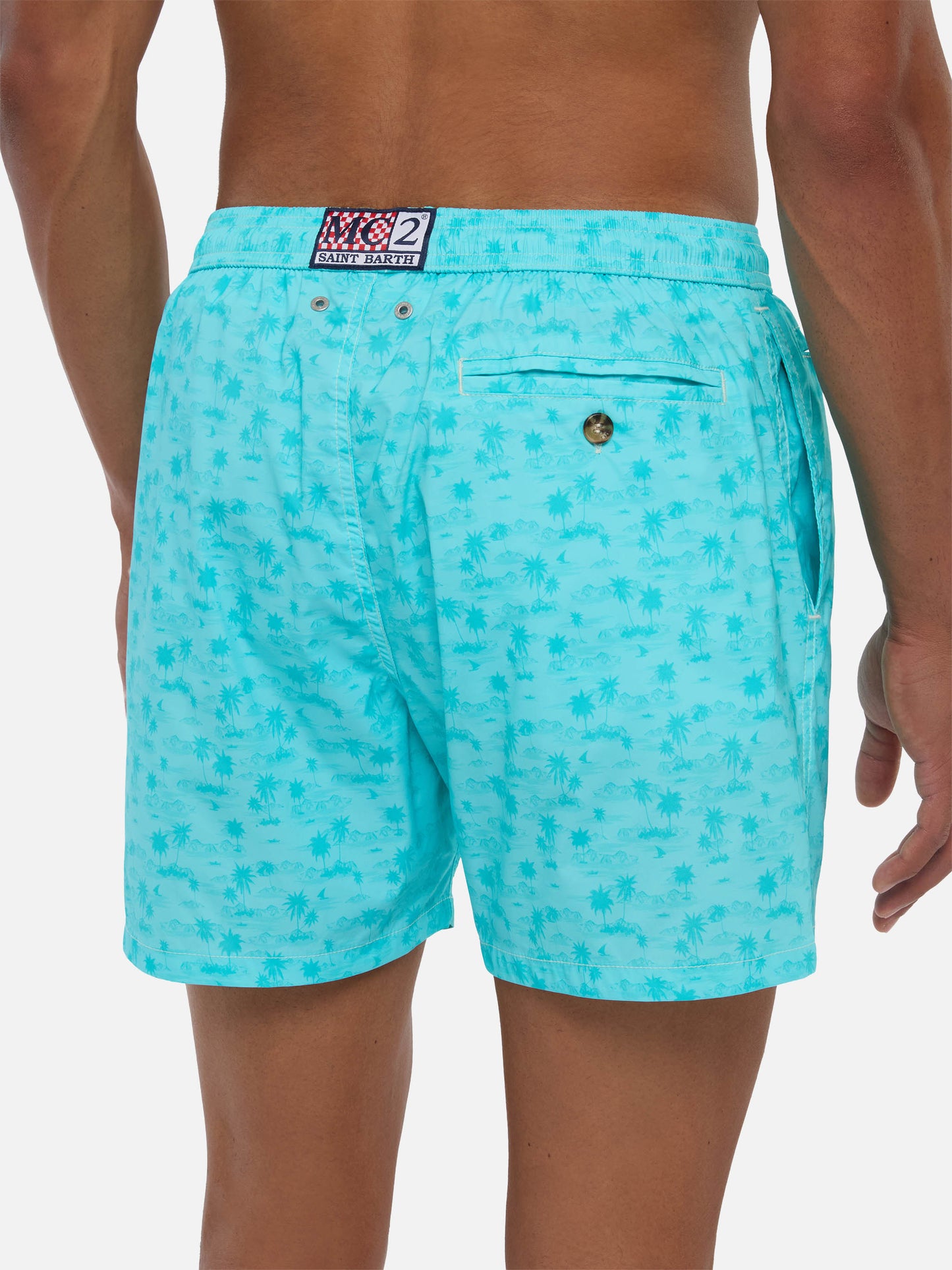 Comfort Light swim shorts with hawaiian print