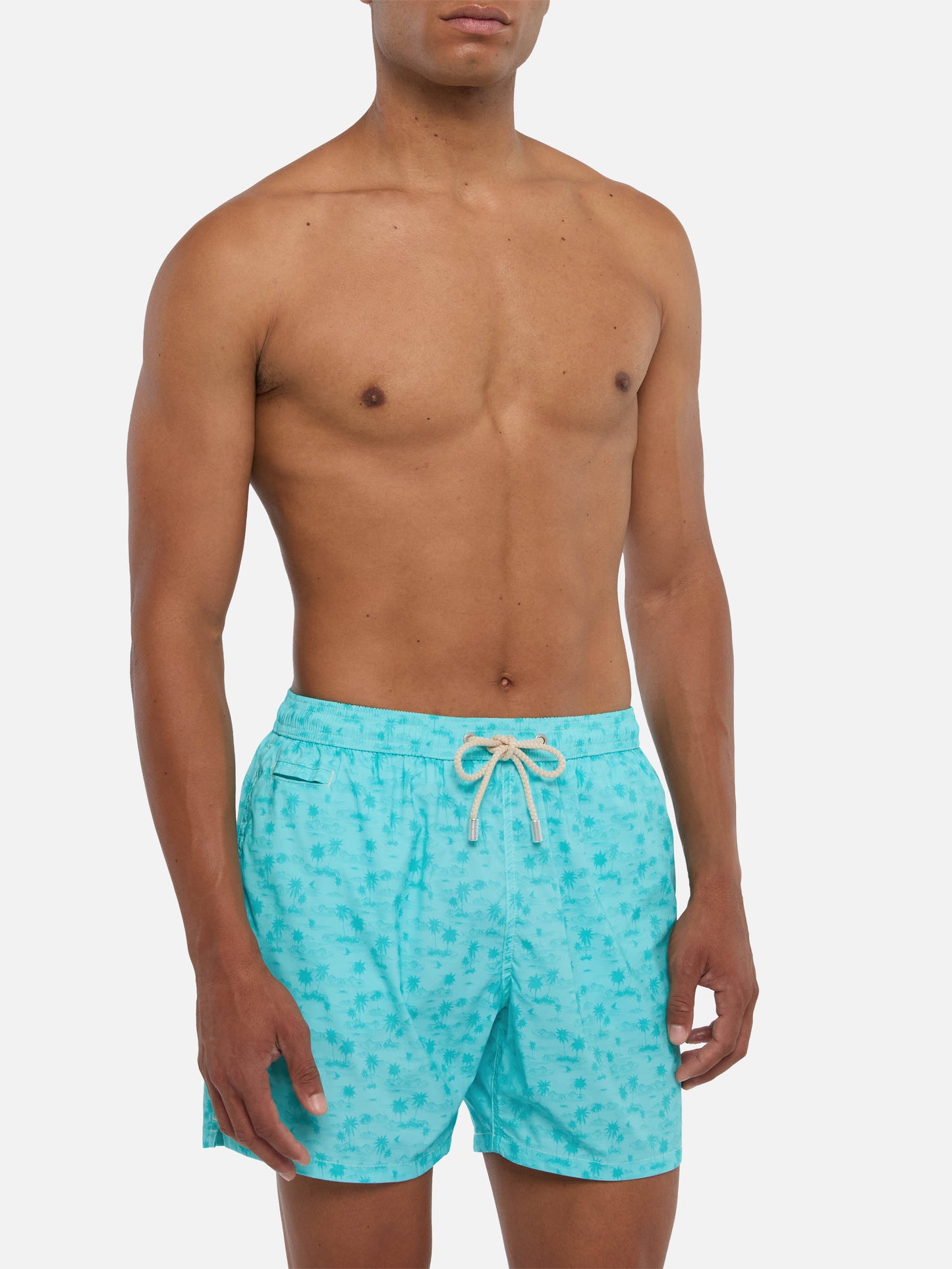 Comfort Light swim shorts with hawaiian print