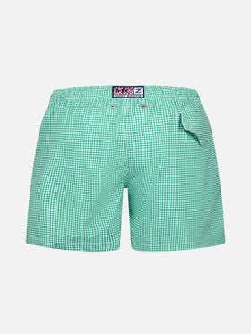 Classic stretch Comfort Light Jr swim shorts with gingham print - MC2 Saint Barth