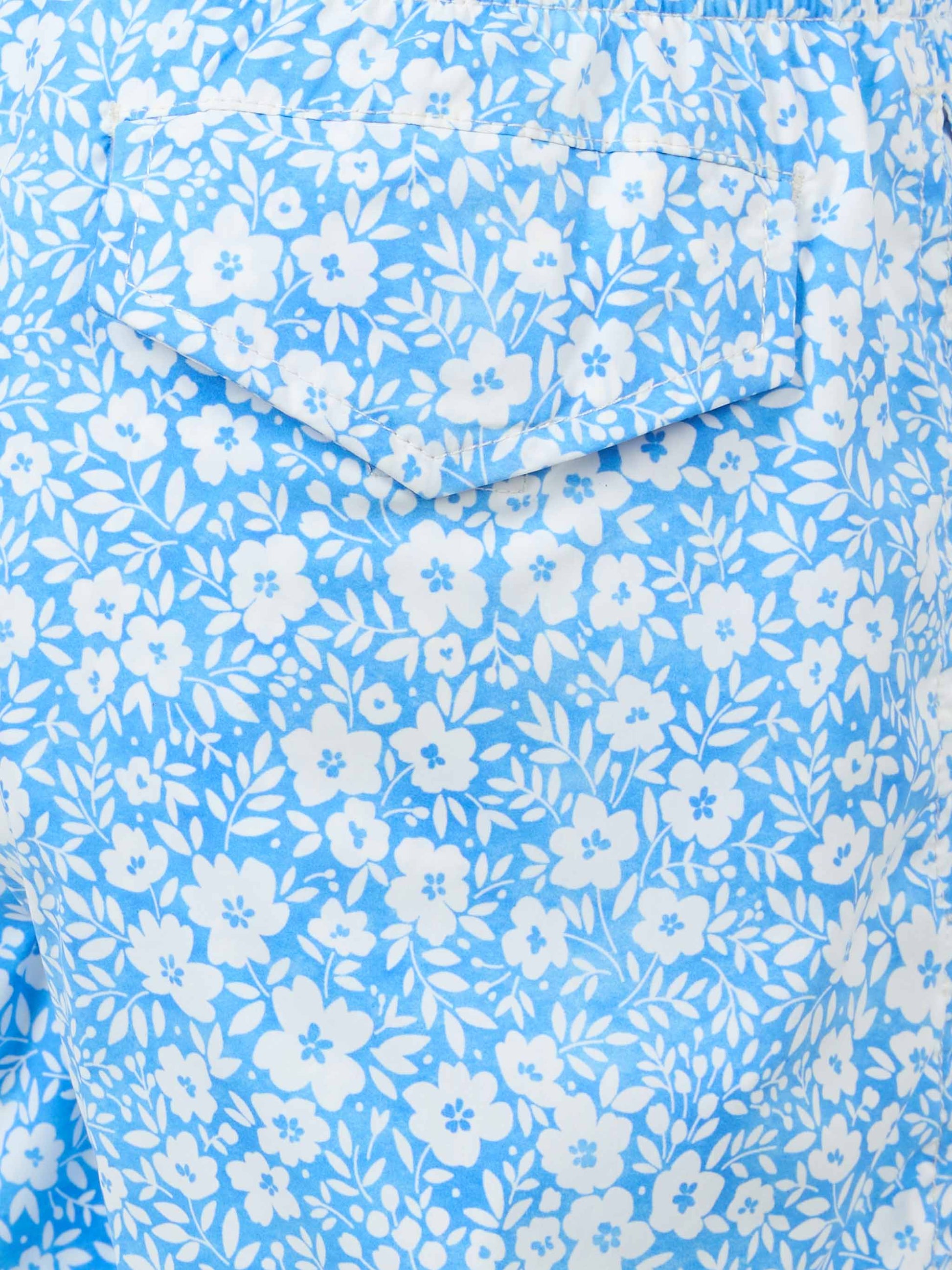Comfort Light classic stretch swim shorts with flower print - MC2 Saint Barth