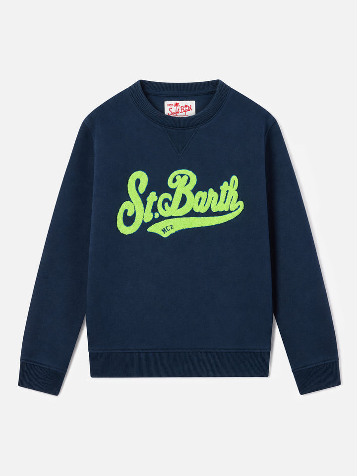 Sweatshirt aus Baumwolle für Jungen mit St. Barth-Frottee-Patch 