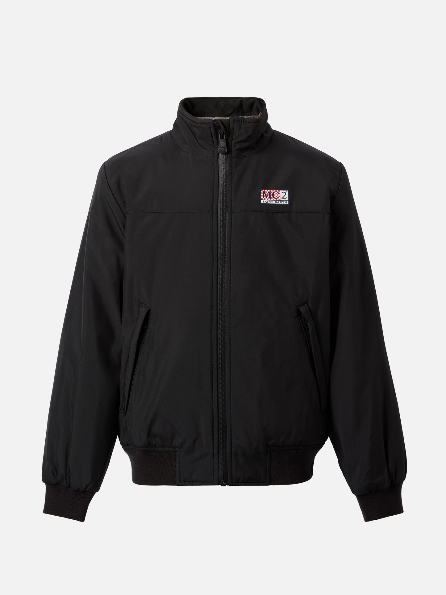 Black bomber jacket Country Jr with furry lining