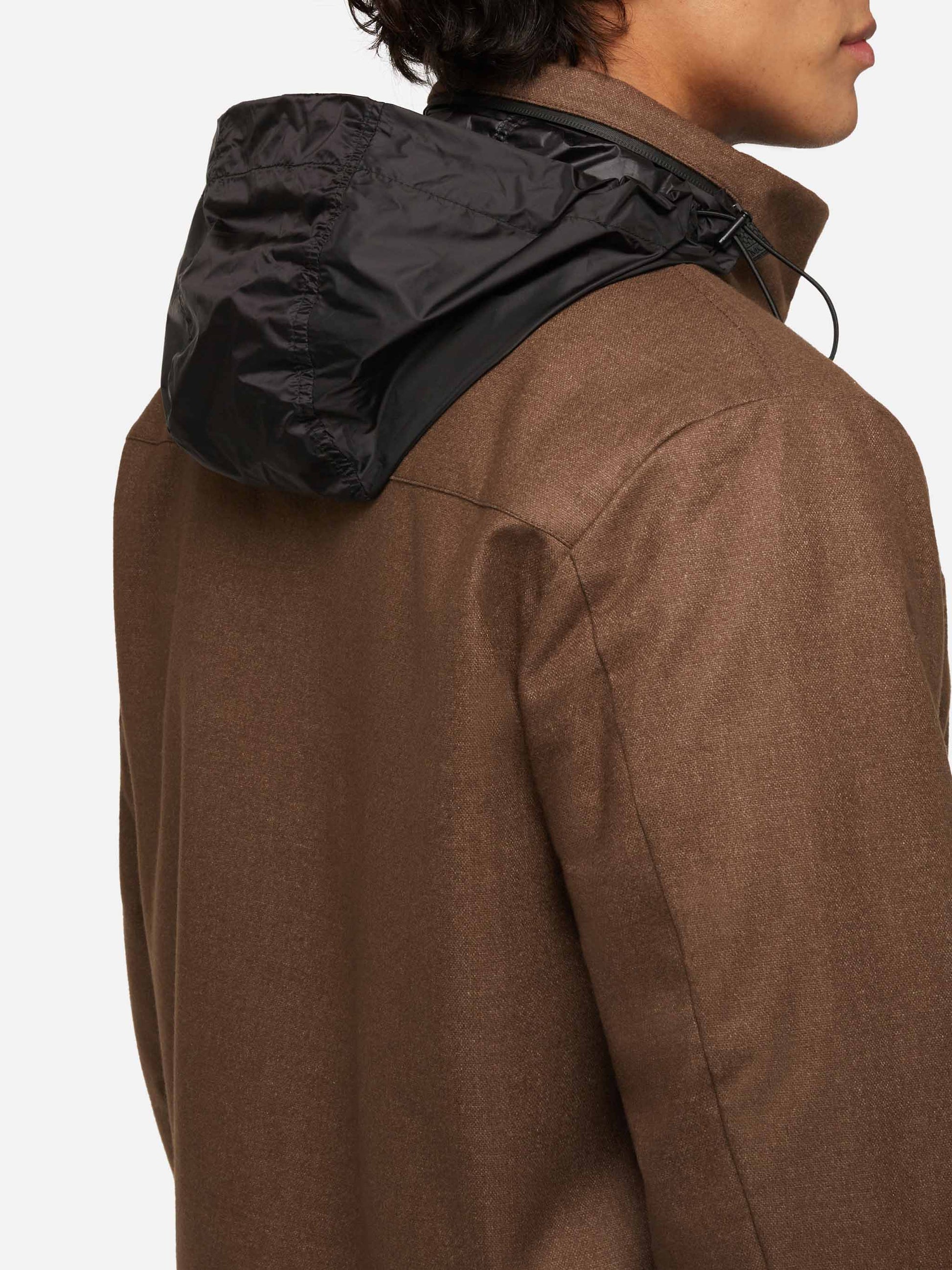 Wooly brown bomber jacket Country with teddy lining - MC2 Saint Barth