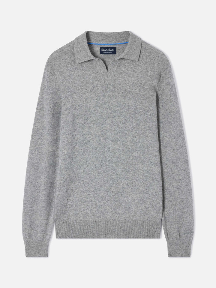 Polo Covent aus grauem Kaschmir 
