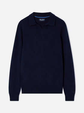 Polo Covent aus navyblauem blue Kaschmir 