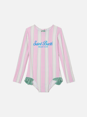 Maillot de bain une pièce Cressy à manches longues avec imprimé Beach Club 