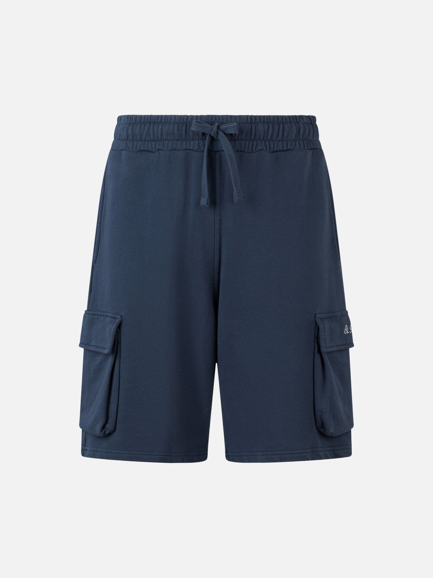 Man navy blue cargo short pants Cargy - MC2 Saint Barth