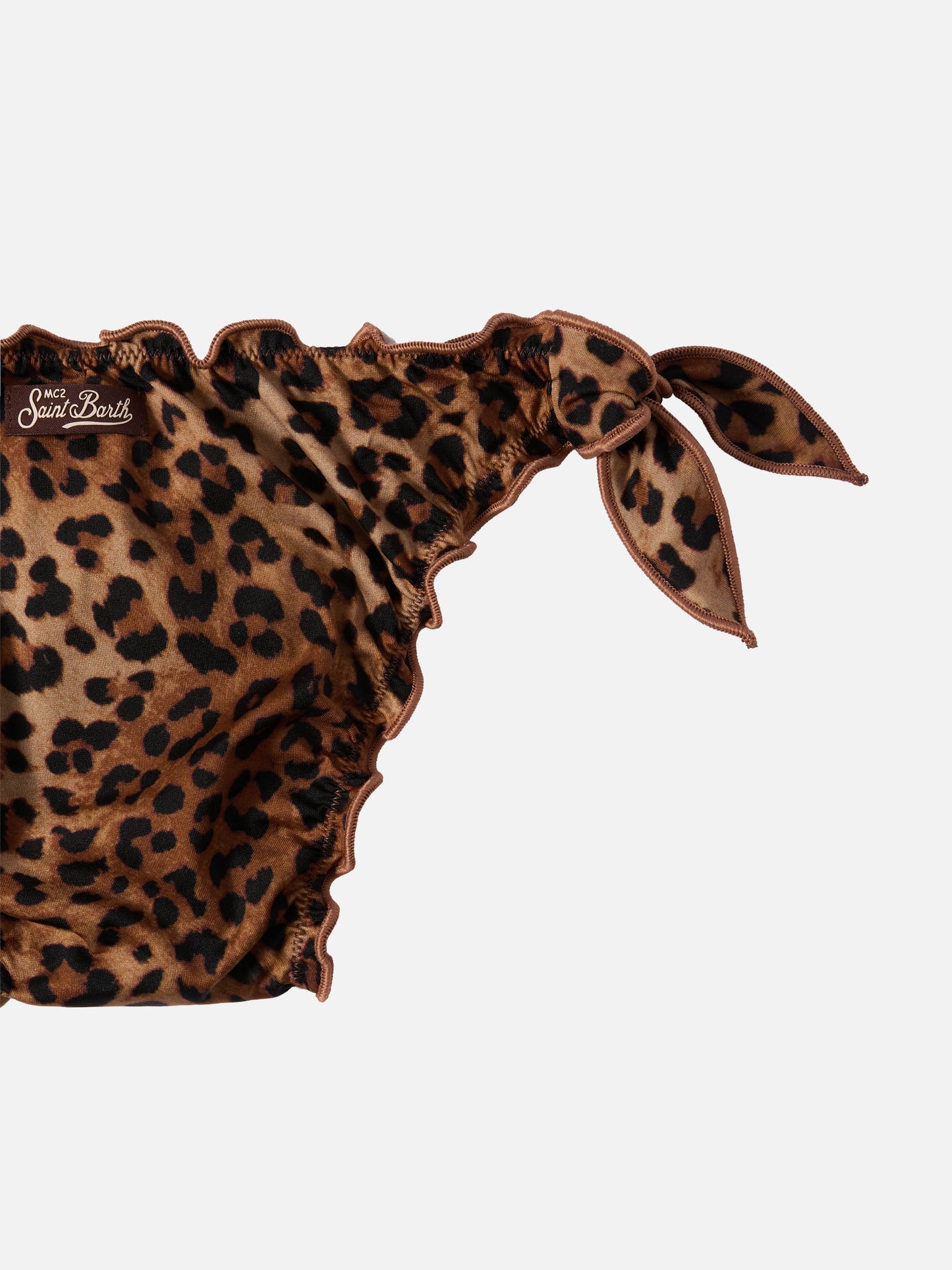 Cris classic triangle bikini with leopard print