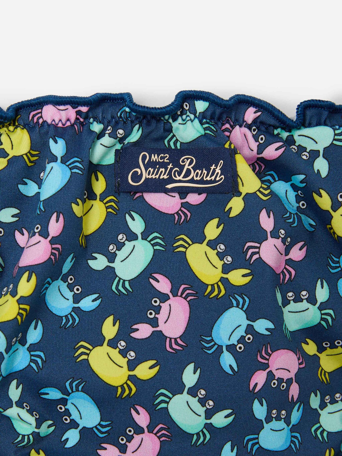 Cris klassischer Triangel-Bikini mit Krabben-Print