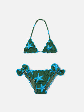 Cris klassischer Triangel-Bikini mit Seestern-Print