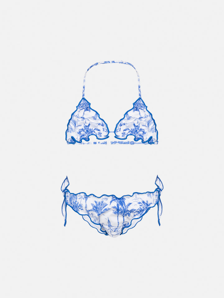 Cris classic triangle bikini with toile de jouy print - MC2 Saint Barth