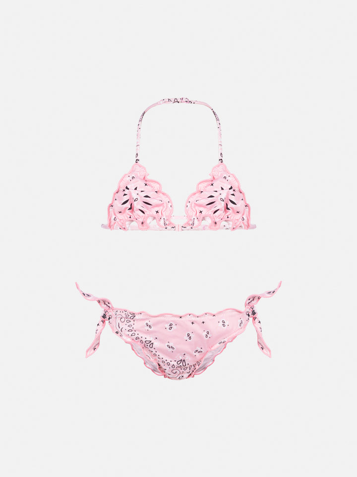 Cris classic triangle bikini with bandanna print - MC2 Saint Barth