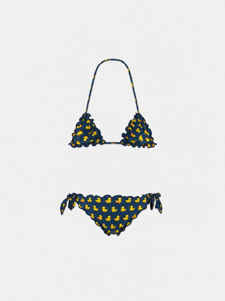 Mädchen-Triangel-Bikini mit Print 