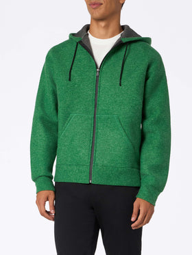 Man green technic fabric sweatshirt Carrel - MC2 Saint Barth