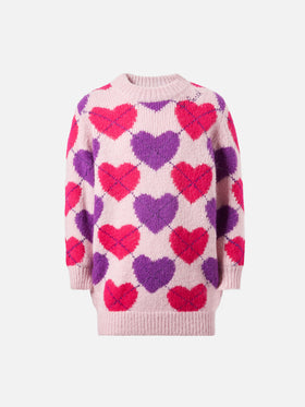 Abito a collo alto Cutie Soft lavorato a maglia con jacquard argyle