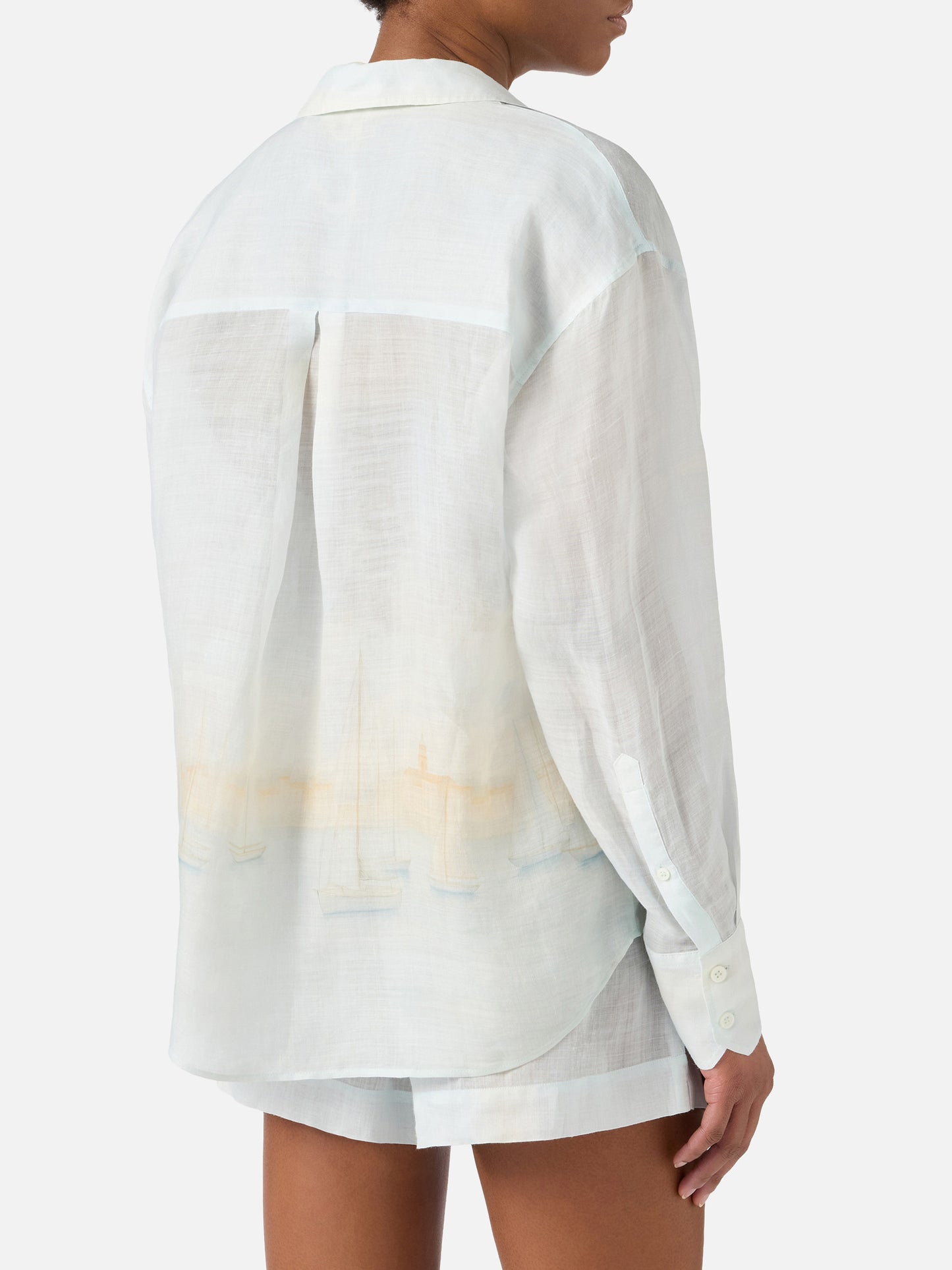 Chemise Cristal en ramie avec imprimé St. Tropez 