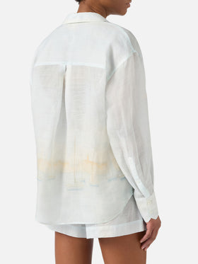 Chemise Cristal en ramie avec imprimé St. Tropez 