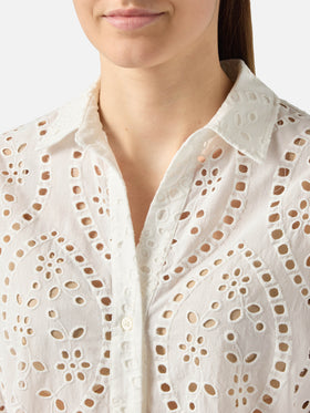 White broderie anglaise cotton Cristal shirt