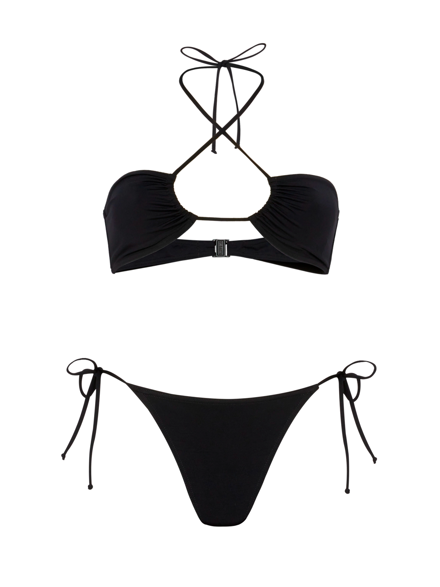 Dahlia Marielle black bikini with bandeau top and classic briefs - MC2 Saint Barth