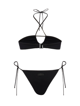 Dahlia Marielle black bikini with bandeau top and classic briefs - MC2 Saint Barth