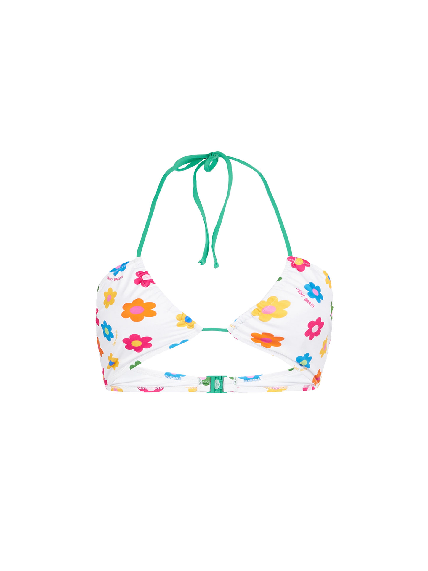 Bandeau-Oberteil mit Gänseblümchen-Print