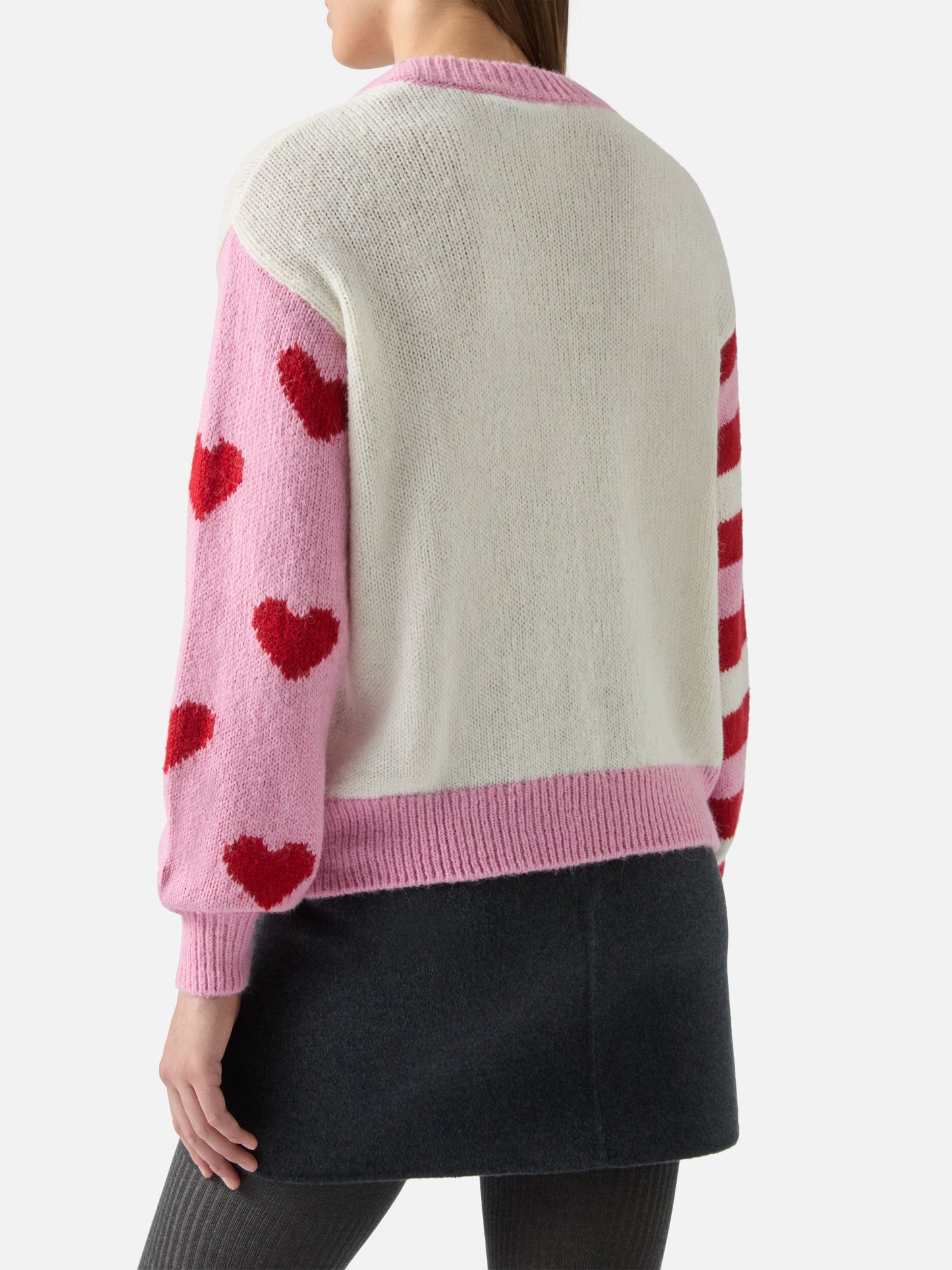 Alpaka-Pullover Danya mit Sarà perchè ti amo-Stickerei