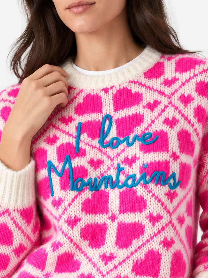 Maglia Danya effetto brushed con lettering