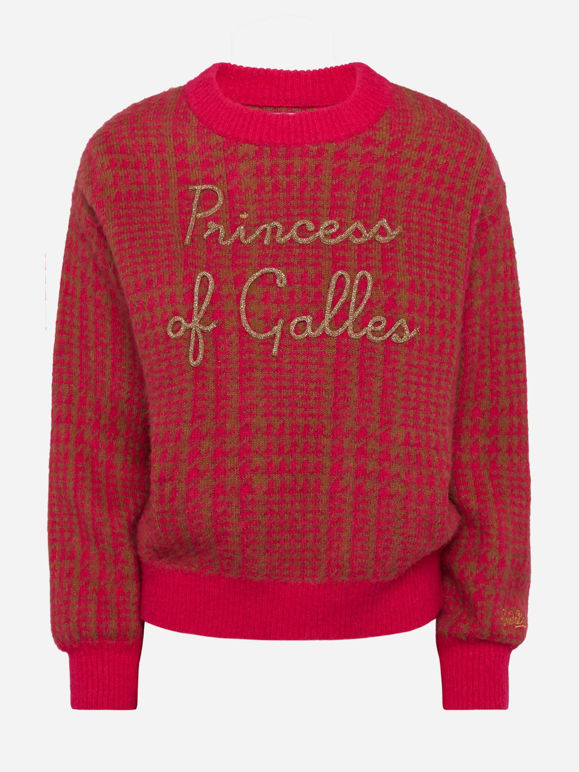 Woman brushed crewneck with Princess of Galles - MC2 Saint Barth