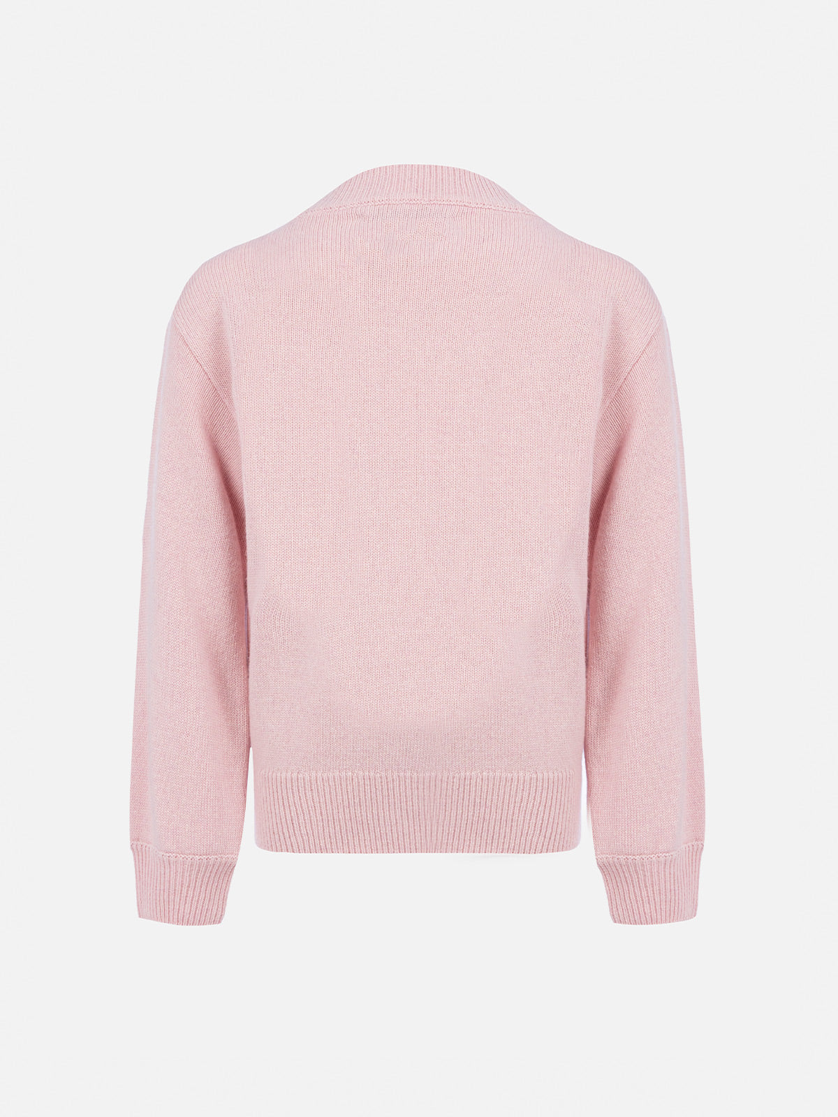 Girl pink crewneck sweater Danya with Saint Barth logo print - MC2 Saint Barth