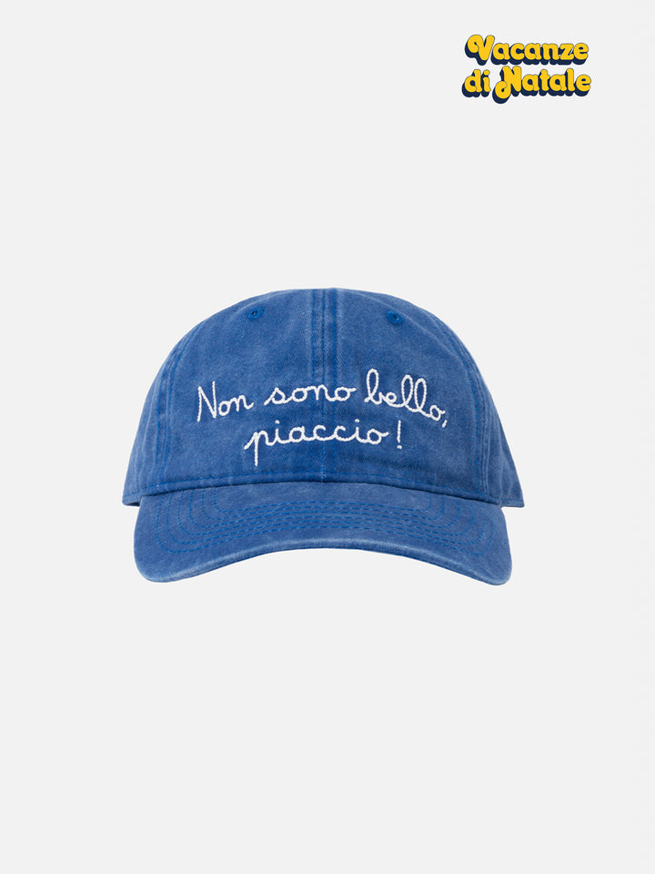 Baseballkappe aus Denim „Davis“ mit „Non sono bello...“-Stickerei | VACANZE DI NATALE SONDERAUSGABE